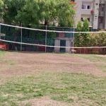 clay volleyball court