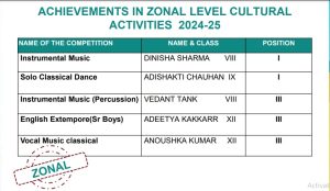 zonal cultural activities